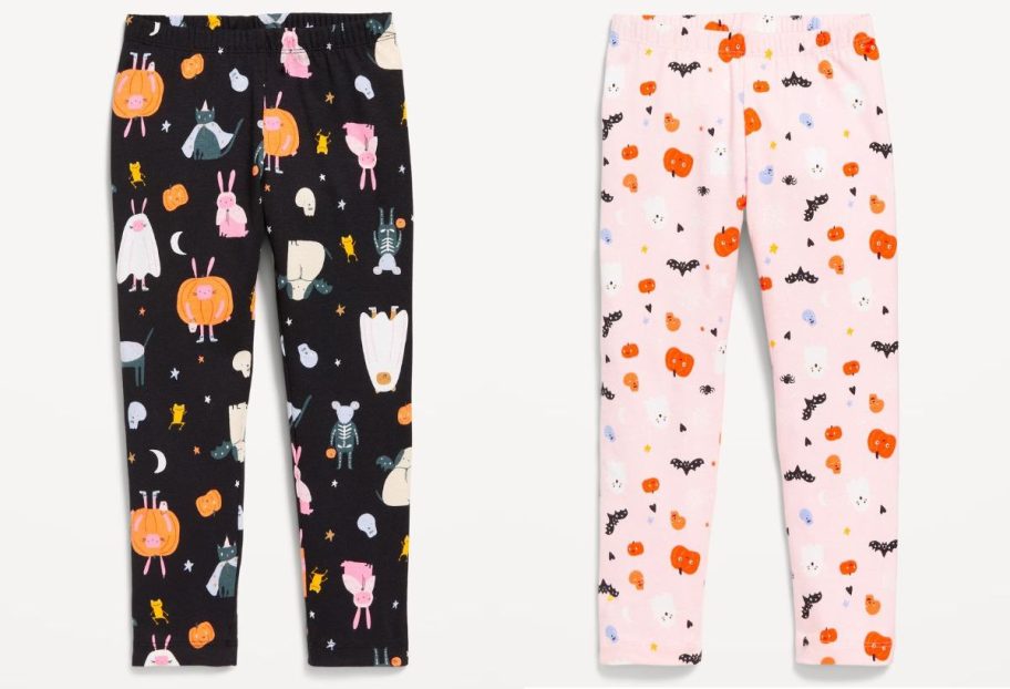 Stock images of toddler halloween leggings from Old Navy