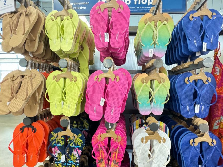 A display of Old Navy Women's Flip Flops