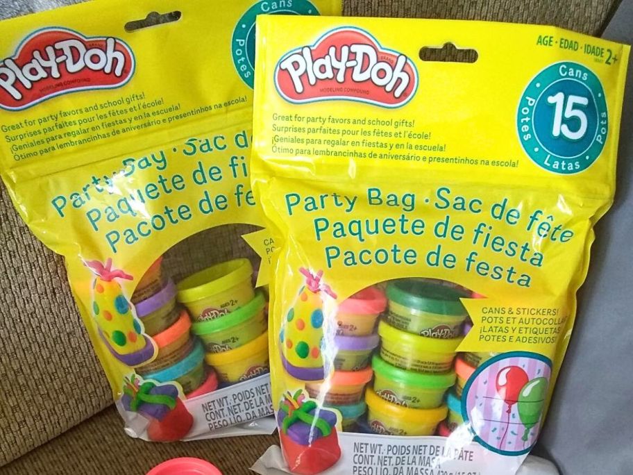 two 15-count Party Pack Bags of Play-doh