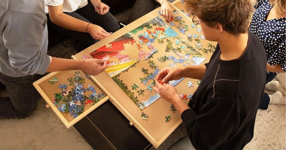 Rotating Puzzle Table w/ Drawers & Cover Just $43.99 Shipped for Amazon Prime Members (Reg. $80)