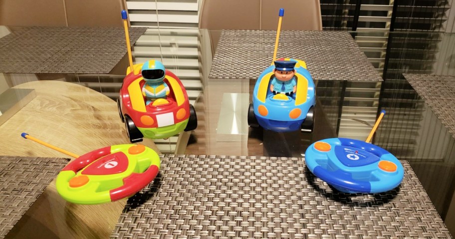 Prextex Cartoon Remote Control Cars on a table