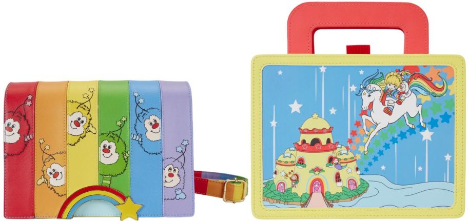 Rainbow Brite Crossbody Bag and lunchbox shaped journal