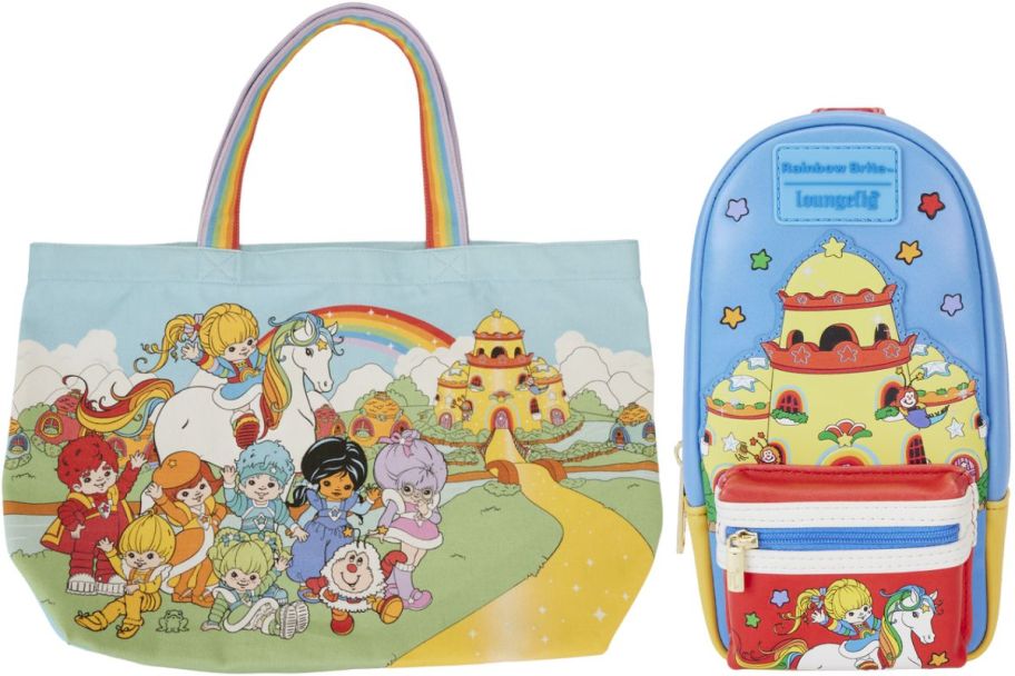 Rainbow Brite Canvas Tote Bag and mini back pack pencil case