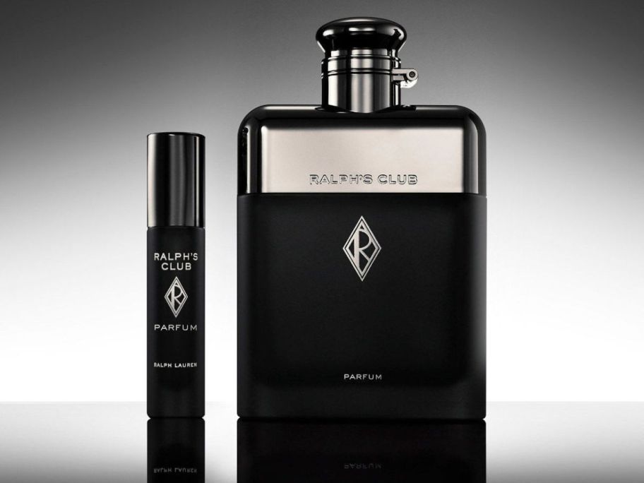 A small and large bottle of Ralph Lauren Ralph's Club Parfum 5oz