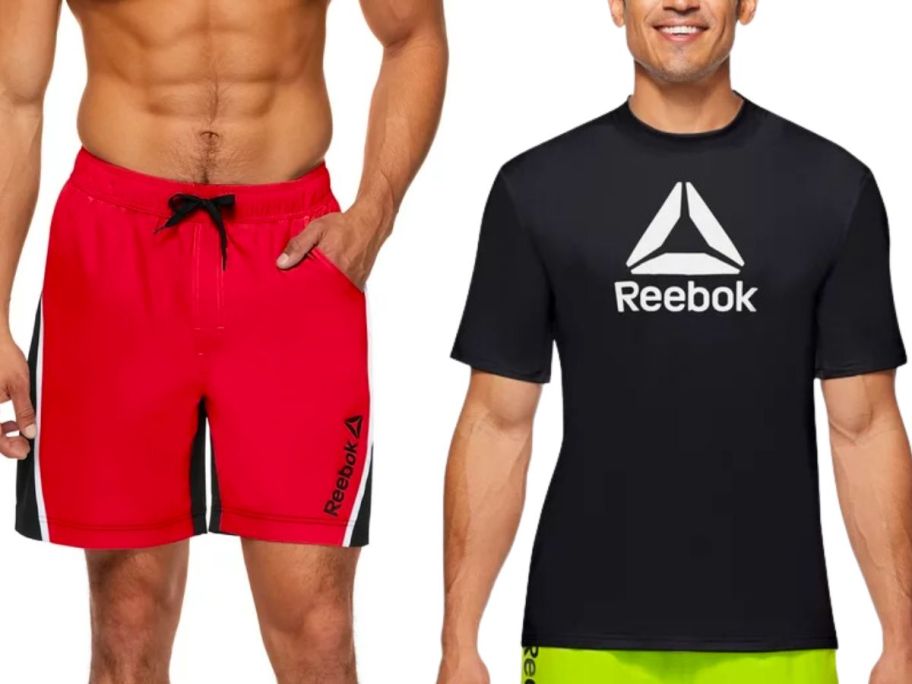 Reebok Swim Trunks and Rash Guard