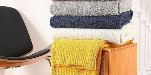 Get 50% Off Soft Knit Throw Blankets on Amazon | Perfect Barefoot Dreams Alternative!