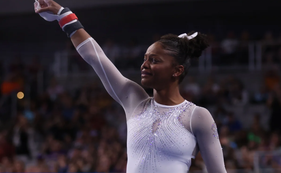 Trinity Thomas, the gymnast who sponsors college scholarships for high school seniors