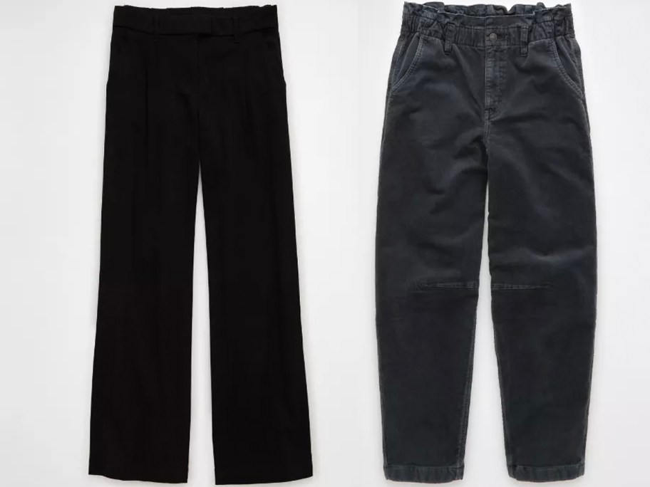 black and gray pants 