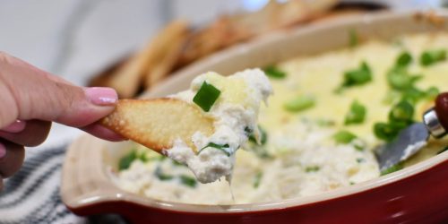 Bake this Cheesy Crab Rangoon Dip Recipe with Wonton Dippers!