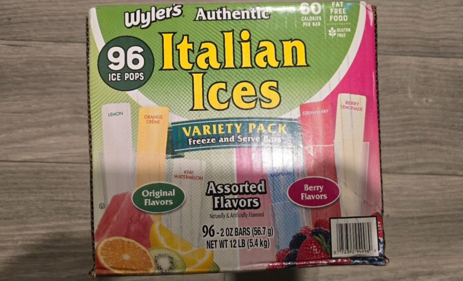 Wyler’s Italian Ice Freezer Bars 96-Count Variety Pack Just $9.71 Shipped on Amazon