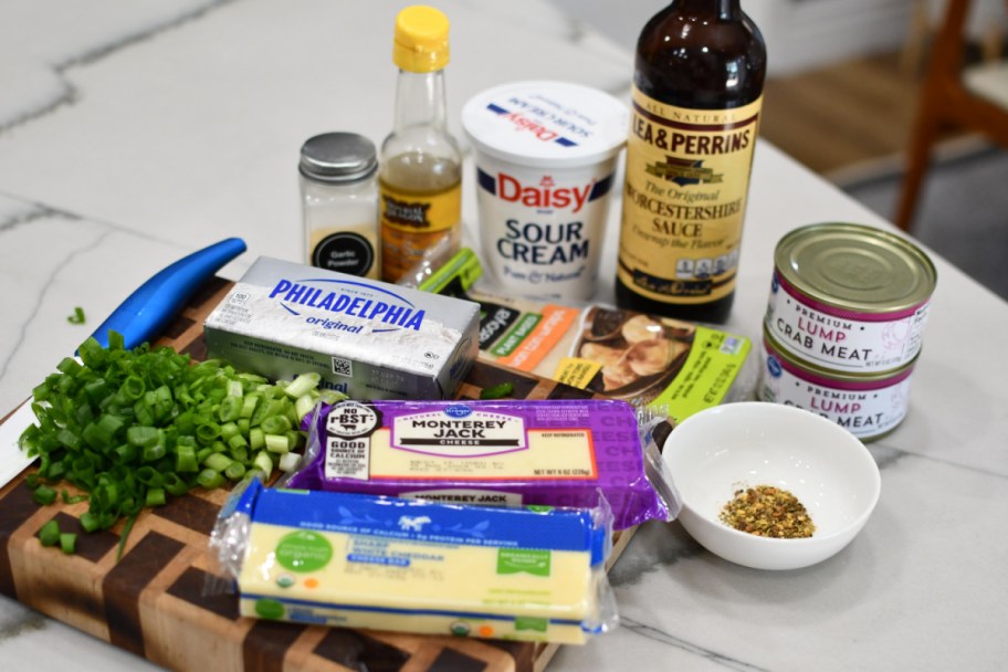 ingredients for crab dip