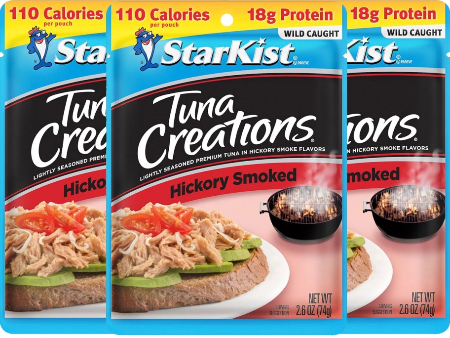 three tuna creations hickory smoked pouches 