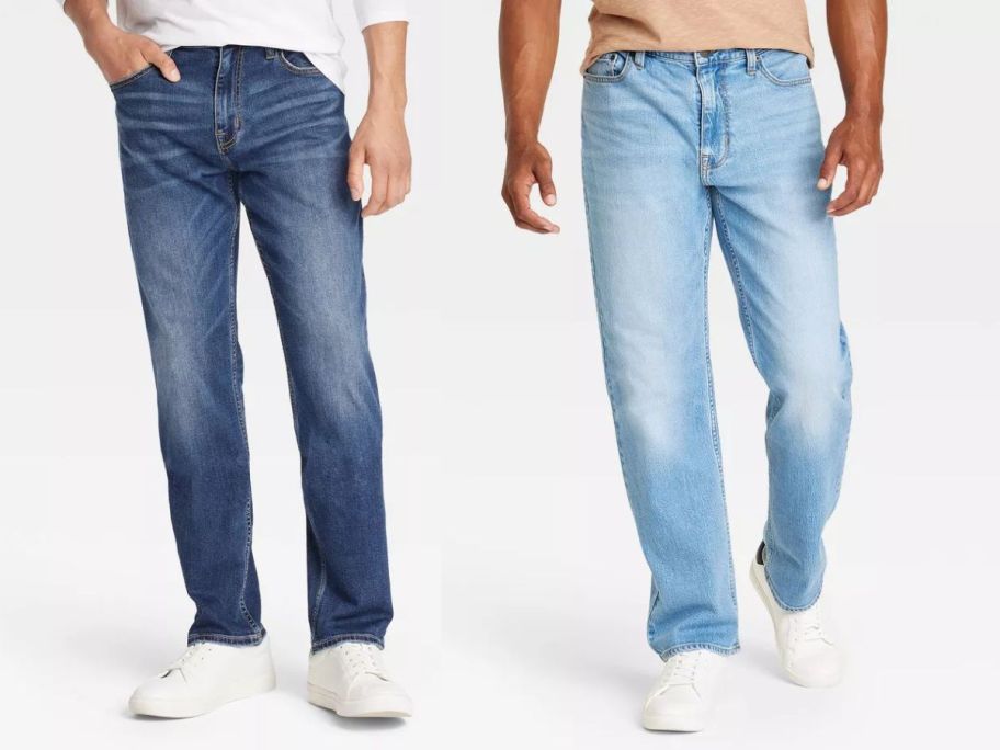 two men wearing target jeans