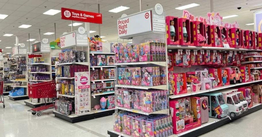 the target toy aisle