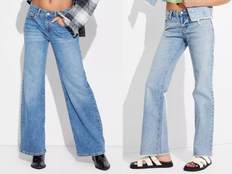 two women wearing target jeans