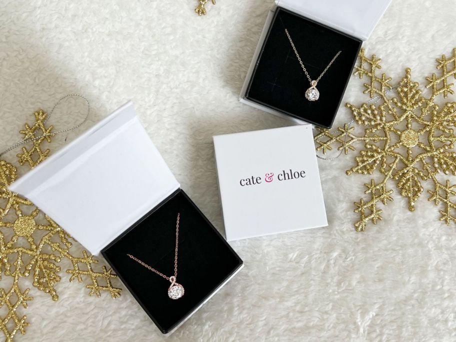 2 Cate& Chloe Alessandra Necklaces in their gift boxes