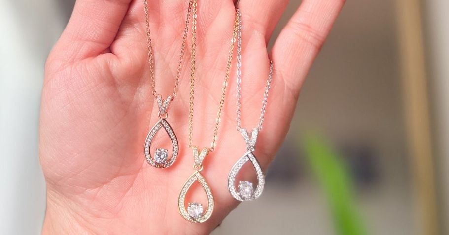 Cate & Chloe 18K Gold Plated Teardrop Necklace ONLY $17.80 Shipped (Reg. $135)