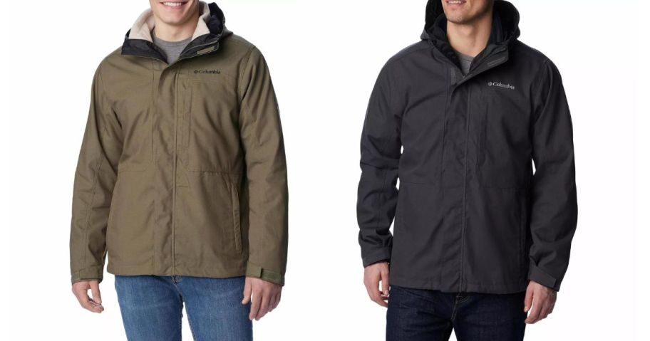 two men wearing Columbia Men's Loma Vista Interchange Jackets