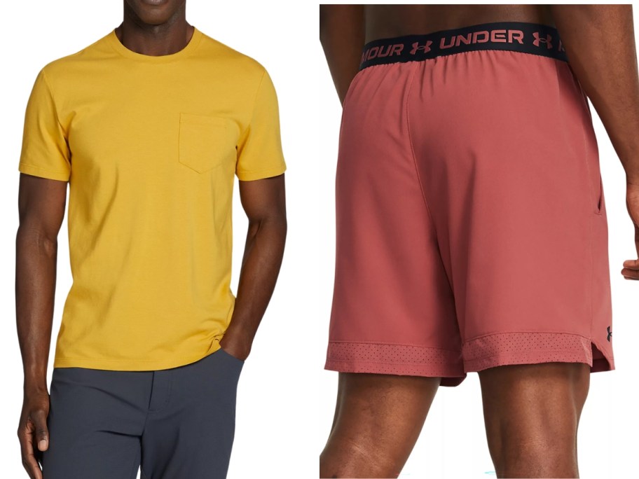 vrst men's pocket tee and men's under armour vanish shorts