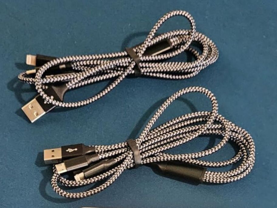 2-pack of 3-tip charging cables