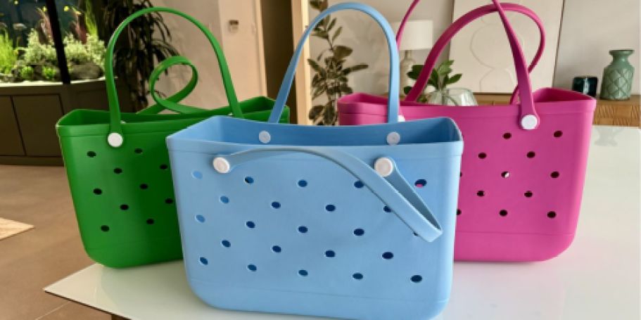 Back in Stock! Grab this $15 Beach Tote from Five Below— it Looks Like a Bogg Bag!