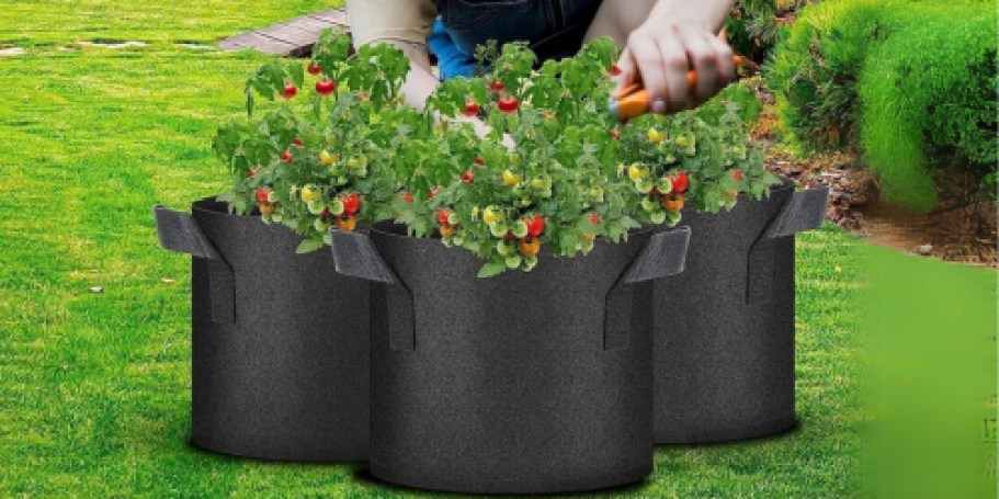 Plant Grow Bags 6-Pack Only $5 Shipped for Prime Members | Perfect for Decks & Patios