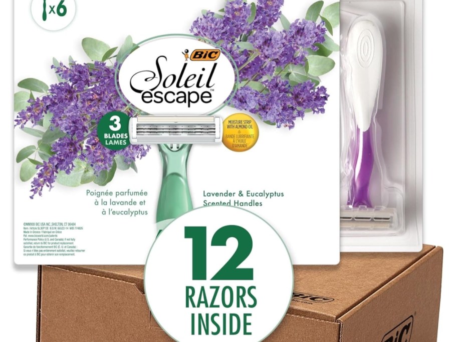 pack of 12 Bic Soleil Escapes razors