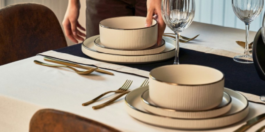 Thyme & Table 12-Piece Stoneware Dinnerware Set Just $24.98 on Walmart.online (Reg. $50)