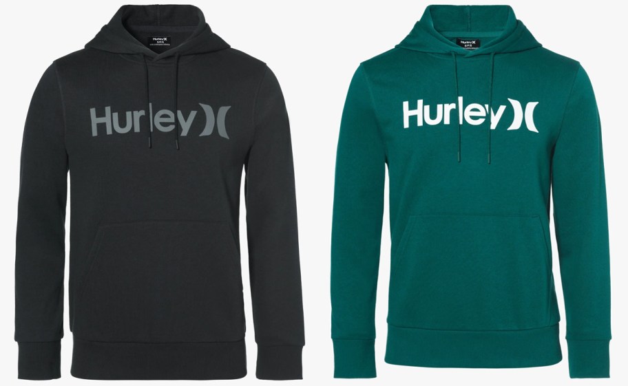 black and green hurley hoodies