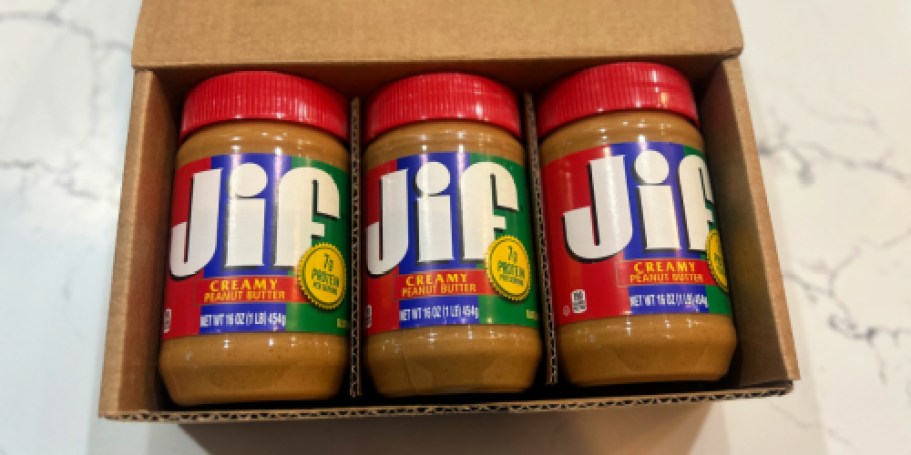 THREE Jif Peanut Butter Jars Only $5 Shipped on Amazon (Just $1.72 Each!)