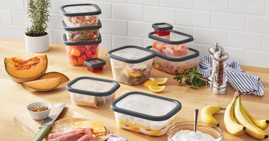 Mainstays Plastic Food Storage Container 20-Piece Set 