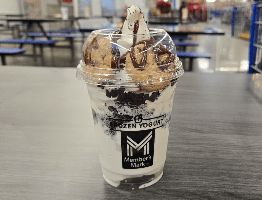 Member's Mark Santa's Milk and Cookies Sundae on Table