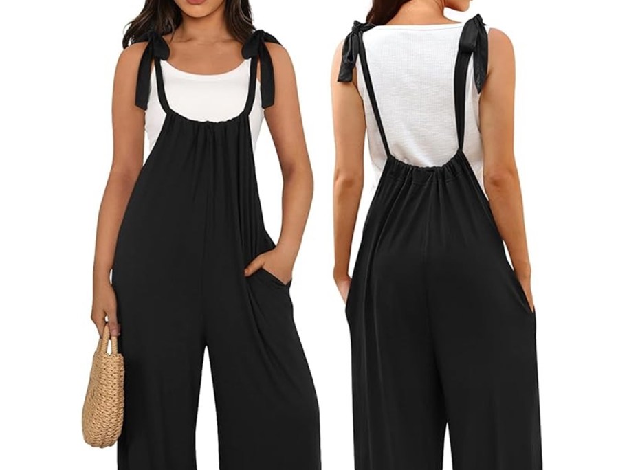 Merokeety Women’s Casual Loose Sleeveless Jumpsuit 