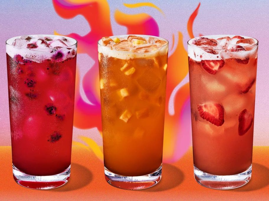 3 Starbucks Spicy Lemonade Refreshers