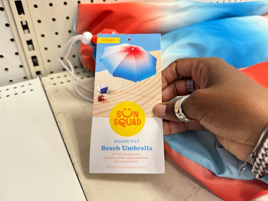 Sun Squad Round Tilt 6ft Beach Umbrella