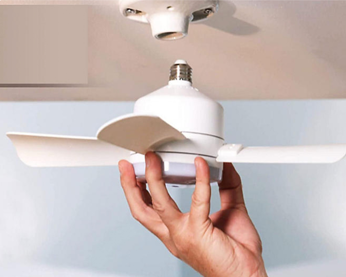Socket Ceiling Fan Only $13.99 on Amazon (Screws In Like a Light Bulb)