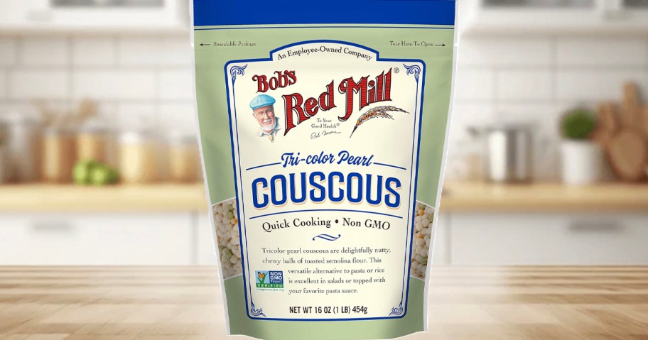 bobs red mill coucous bag on countertop