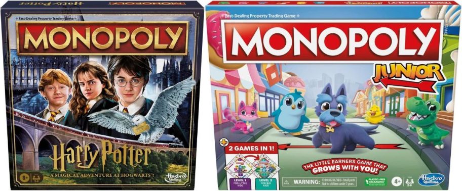 harry potter and junior versions of monopoly board game