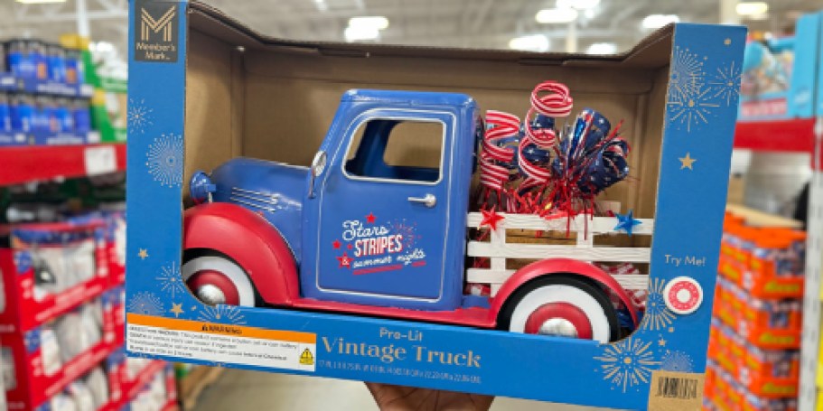 Sam’s Club Pre-Lit Patriotic Vintage Truck Only $24.98 (Regularly $35)