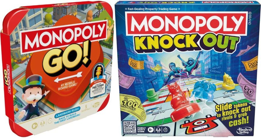 monopoly go and knockout versions of monopoly board game