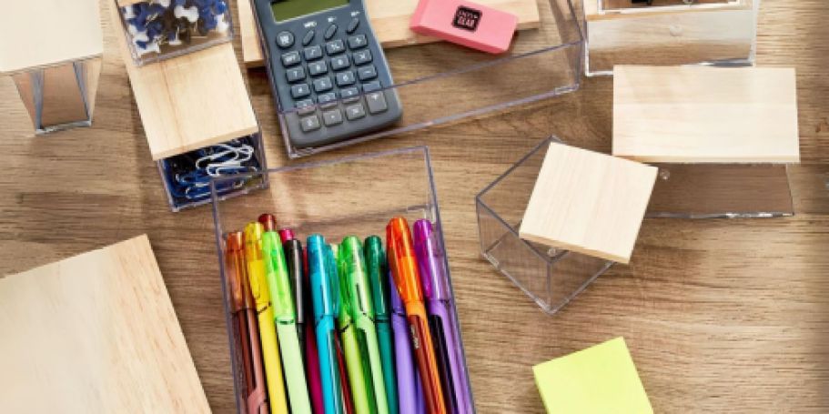 Pen+Gear Desktop Organizer 8-Piece Set w/ Wooden Lids Only $10.39 on Walmart.online