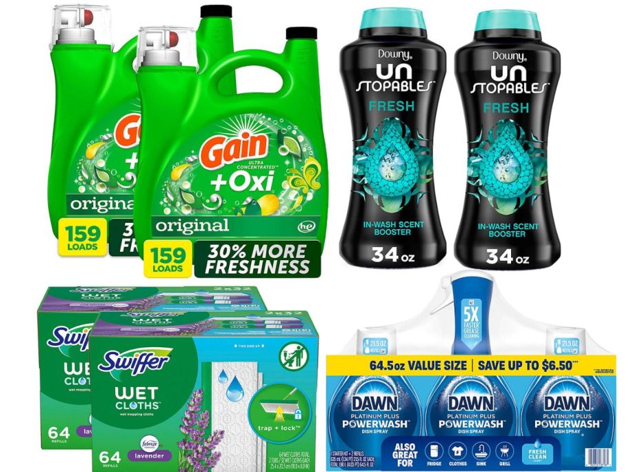 sam's club p&g deal items on whitebackground