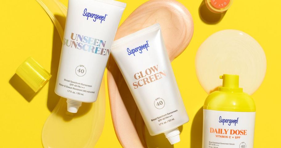 supergoop sunscreen stock image