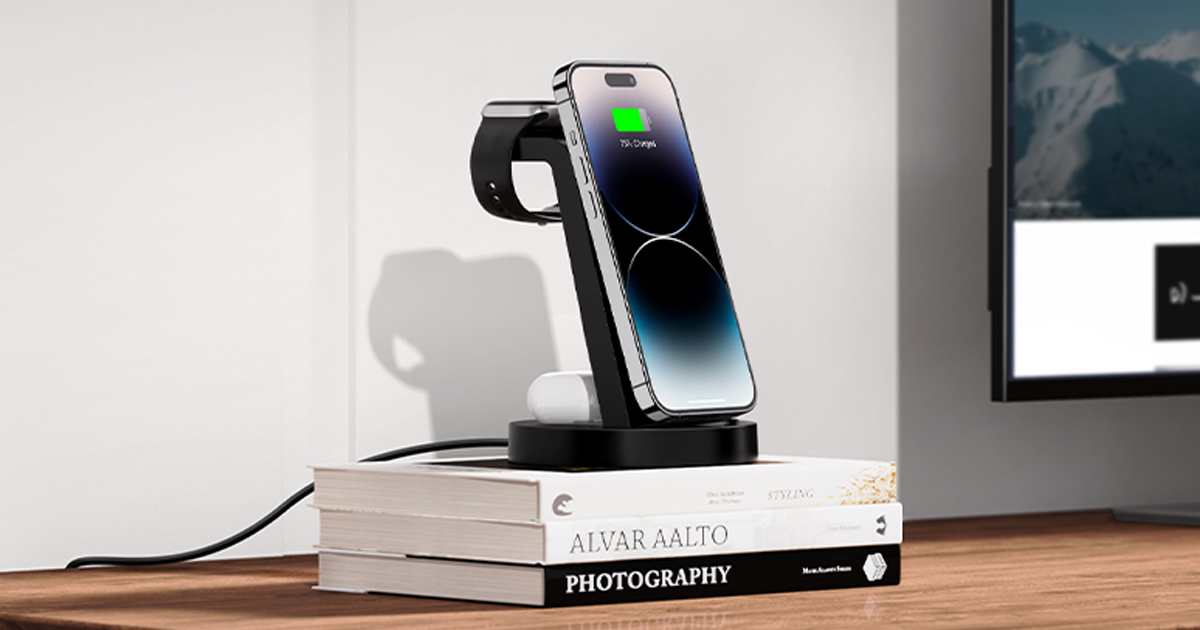 Charging Station ONLY $11 on Amazon (Charge Your iPhone, AirPods, & Apple Watch at The Same Time!)