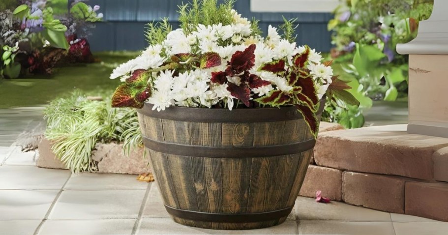 Better Homes & Gardens Whiskey Barrel Planter Only $11 on Walmart.online | May Sell Out