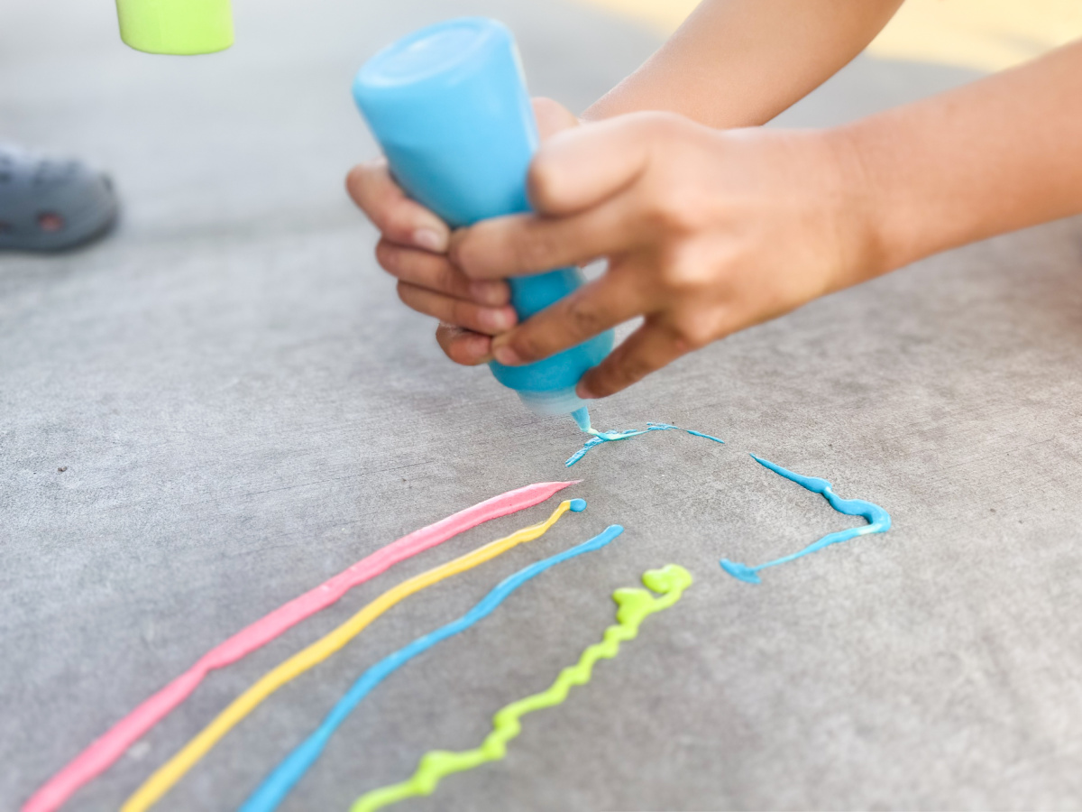 Ditch Chalk for This Easy 4-Ingredient Puffy Sidewalk Paint!