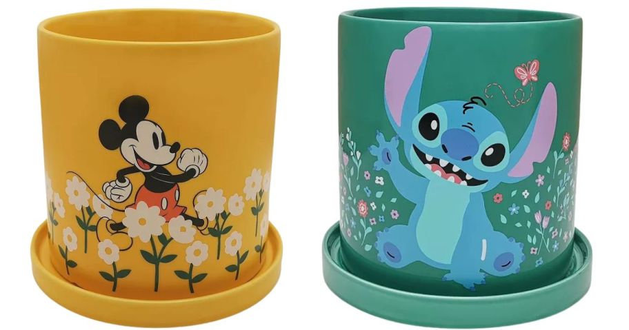 Disney Planters Mickey and Stitch