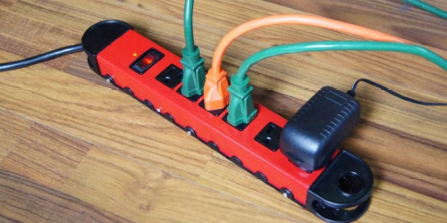 Hyper Tough 6-Outlet 15′ Surge Protector ONLY $7 on Walmart.online (Reg. $22)