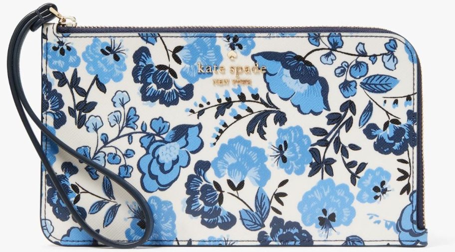 Kate Spade Lucy Vase Floral Medium L Zip Wristlet