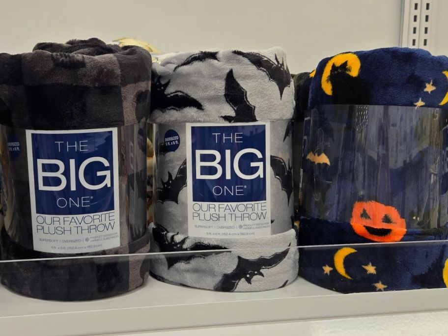 Shelf with Fall Themed The Big One Throws at Kohl's